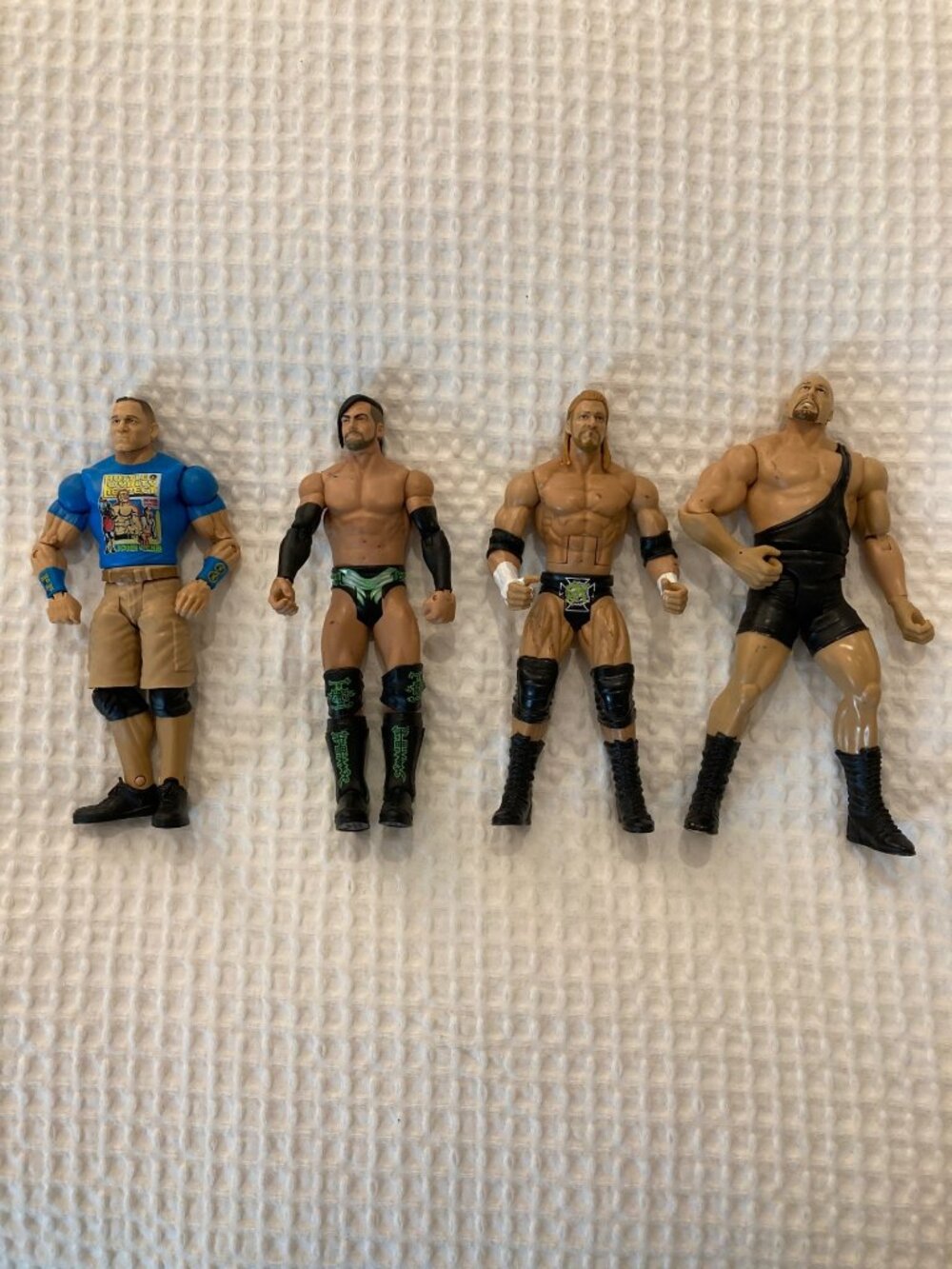 WWE Mattel Action Figure Lot of 4 John Cena Triple H Big Show Austin Aries